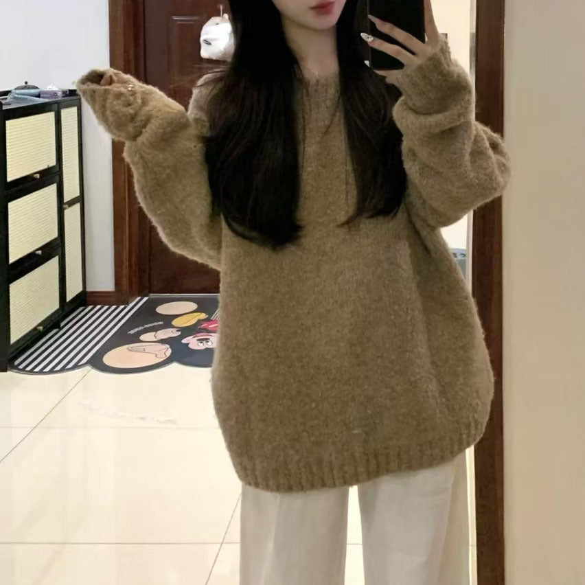 Damen Kuscheliger Oversized Pullover aus weichem Material Drune