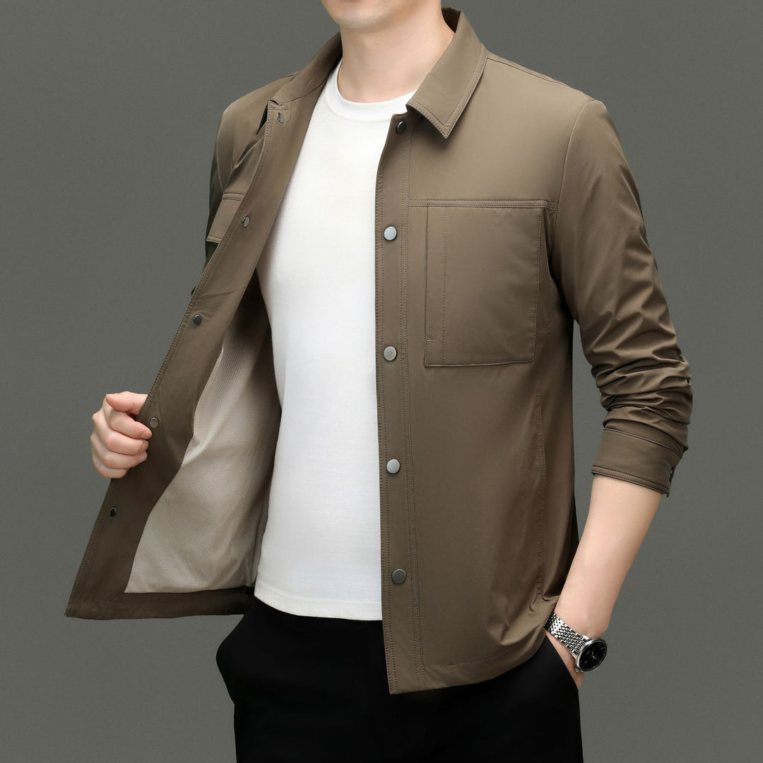 Herren leichte Utility-Jacke mit praktischen Taschen und modernem Schnitt Drune