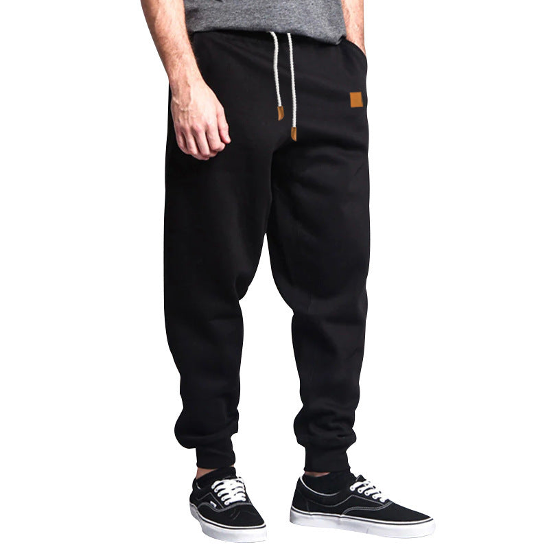 Herren lässige Jogginghose mit elastischem Bund und seitlichen Taschen Drune