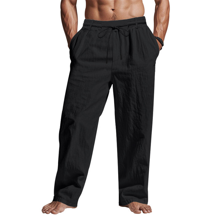 Herren entspannte Sommerhose mit elastischem Bund und praktischen Seitentaschen Drune
