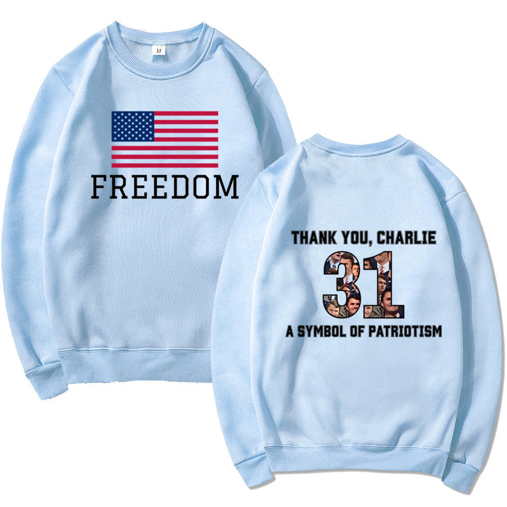Damen Sweatshirt mit patriotischem Aufdruck und softem Material Drune