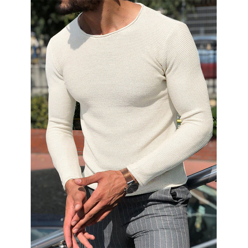 Herren Langarm T-Shirt mit strukturiertem Gewebe Drune