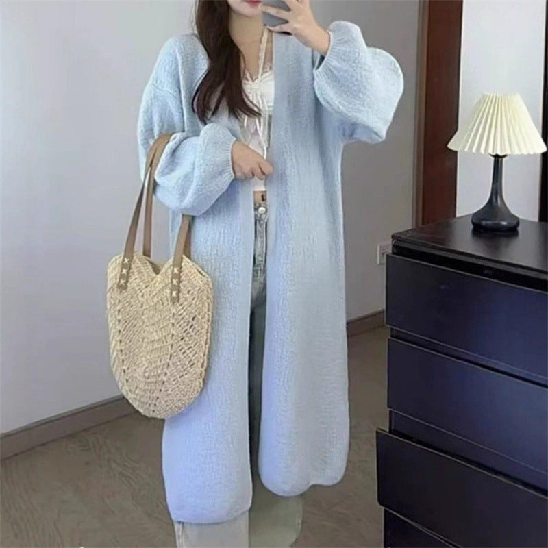 Damen Oversized Kleid mit voluminösen Ärmeln und Knopfdetails Drune