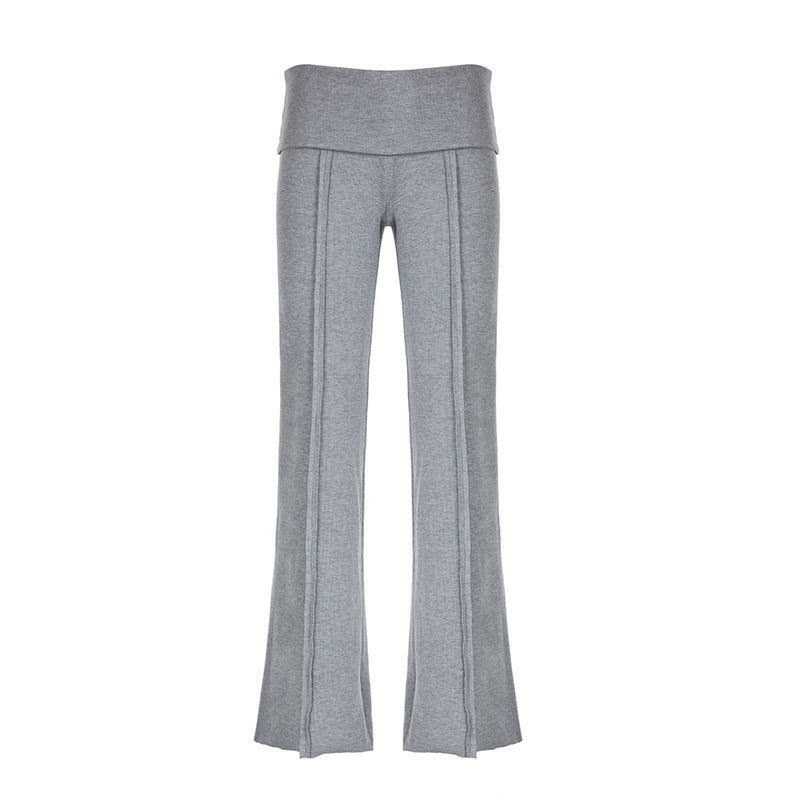Damen Flared Yoga-Hose mit hohem Bund und atmungsaktivem Material Drune