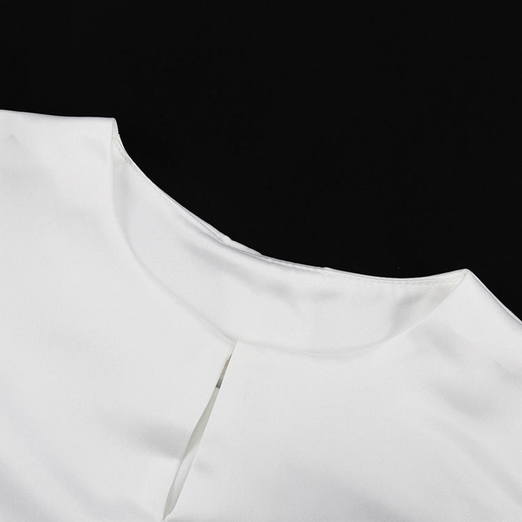 Damen modische Bluse mit ballonförmigen Ärmeln und elegantem Schnitt Drune