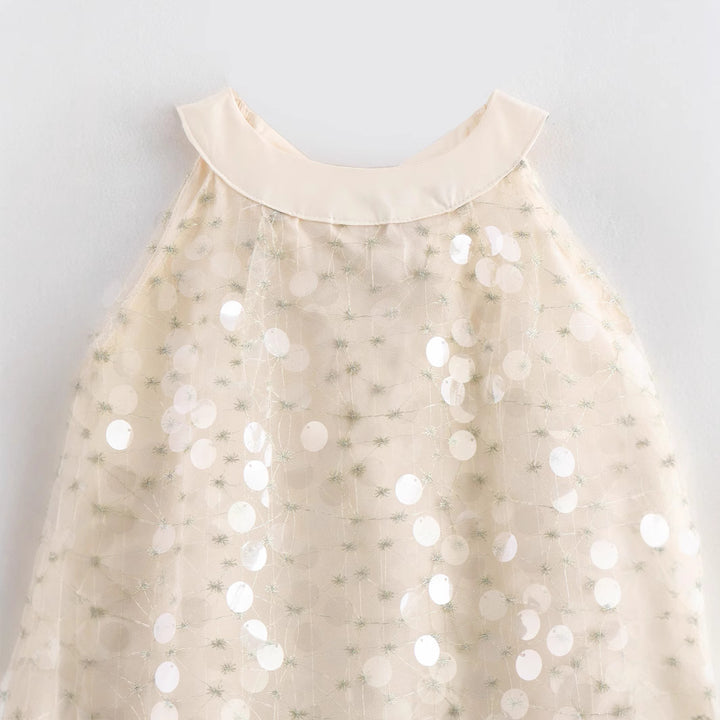 Damen Elegantes Pailletten-Verziertes Ärmelloses Top Drune
