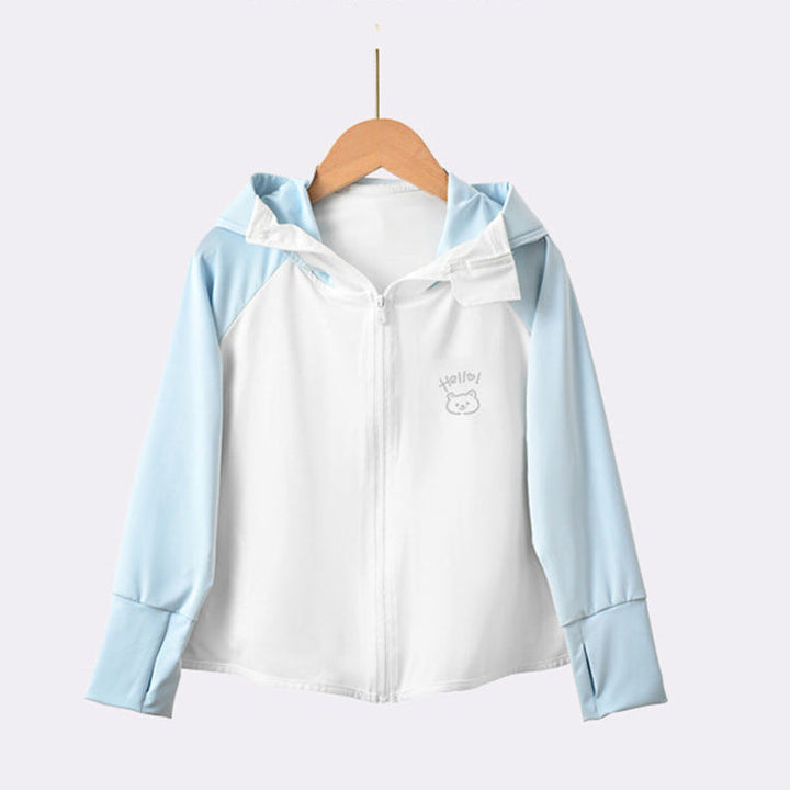 Mädchen Leichte Kapuzenjacke mit Hasenohren Drune