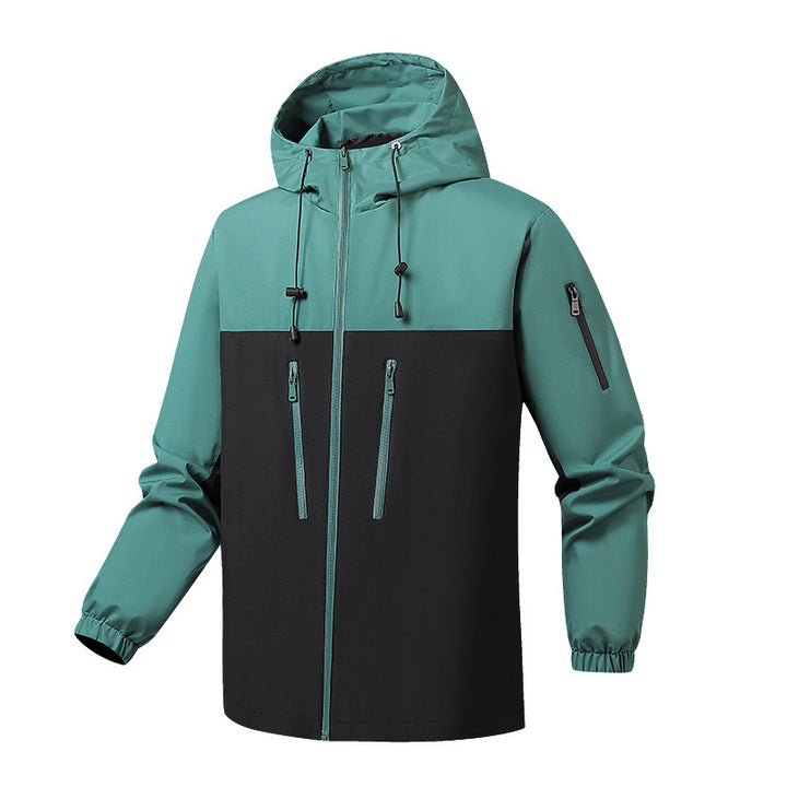 Herren winddichte Funktionsjacke mit stylischem Farbkontrast und praktischen Taschen Drune