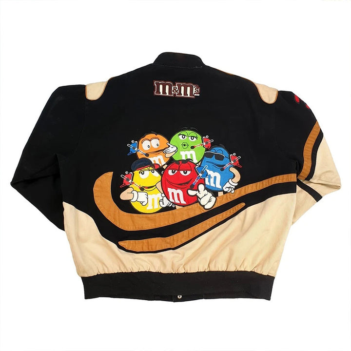 Damen lässige Collegejacke mit buntem Grafikdesign Drune