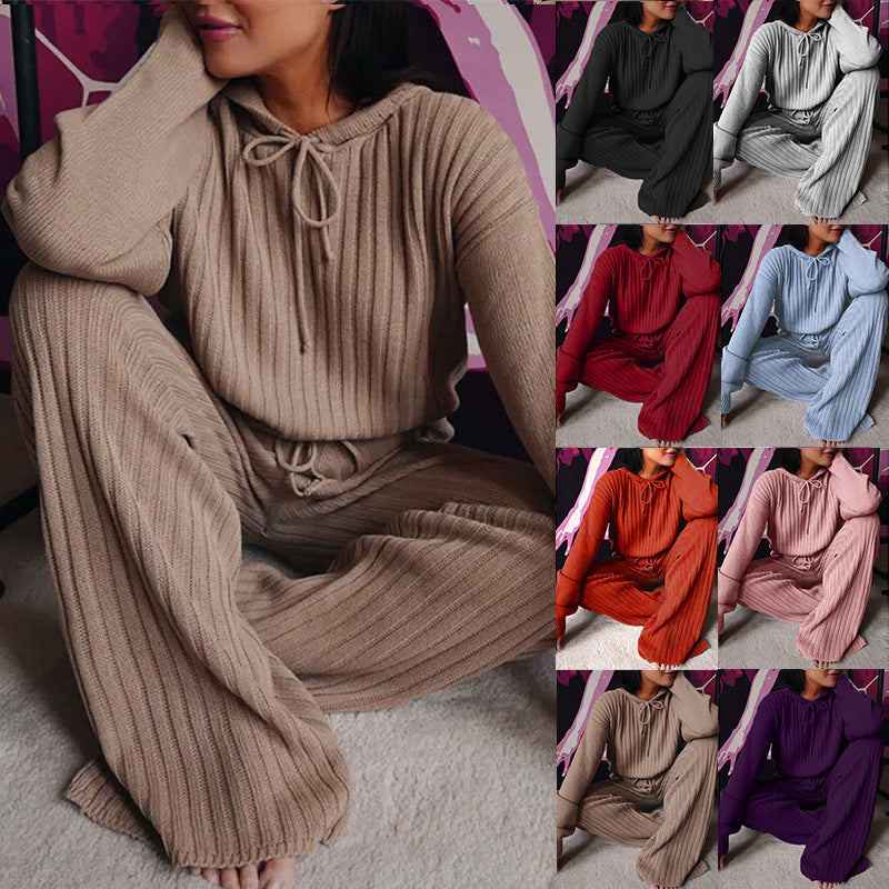 Damen Freizeitanzug mit feinem Rippdesign und lässigem Schnitt Drune
