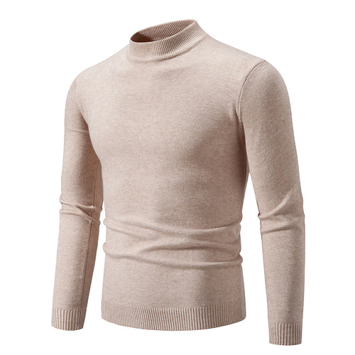 Herren Feinstrickpullover mit hohem Kragen und elastischen Bündchen Drune