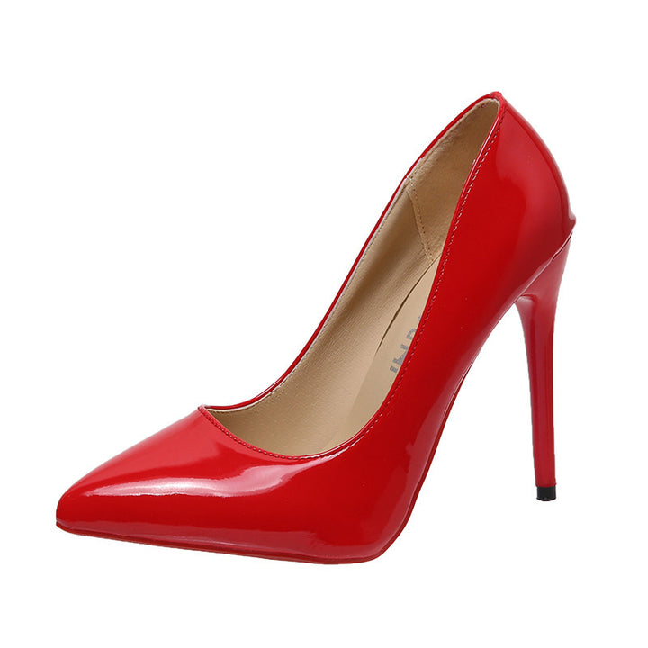 Damen nan spitzer bürotauglicher Pumps aus Lackoptik mit schmalem Stiletto und gepolstertem Komfortfußbett Drune