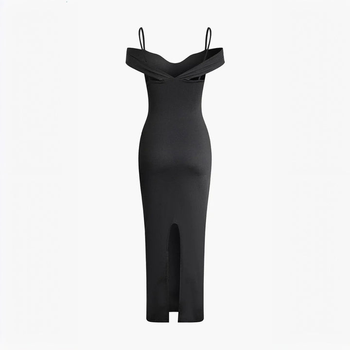 Damen Cut-Out-Maxikleid mit Schulterdetails Drune