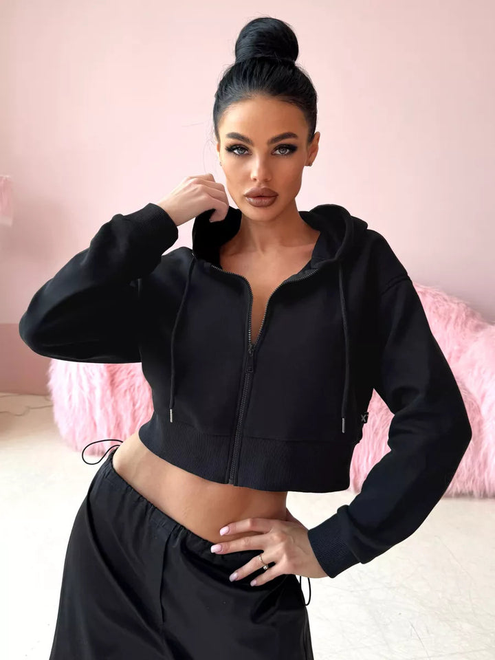 Damen modischer Cropped Hoodie Drune