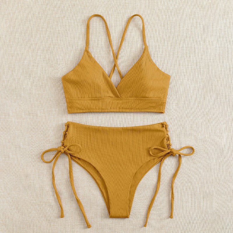 Damen Bikini-Set mit verstellbaren Trägern und raffinierten Schnürdetails Drune