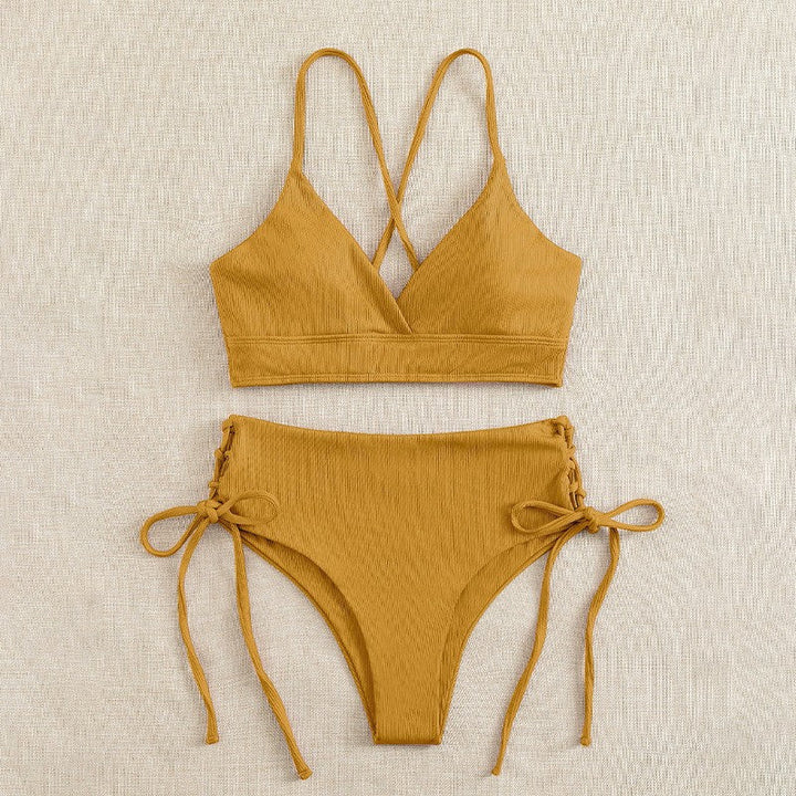 Damen Bikini-Set mit verstellbaren Trägern und raffinierten Schnürdetails Drune