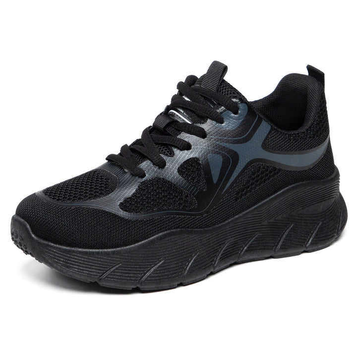 Damen nan nahtloser Performance-Walking-Sneaker mit atmungsaktivem Strickoberteil, verstärkter Zehenkappe und extrahoher Dämpfungsplateausohle Drune
