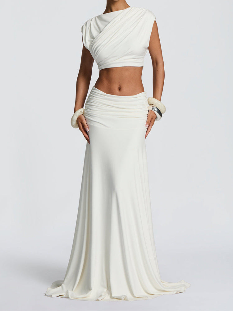 Damen Elegantes Wickelkleid mit raffinierten Drapierungen Drune