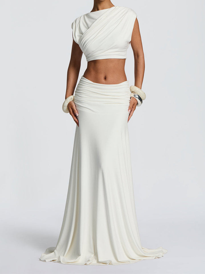 Damen Elegantes Wickelkleid mit raffinierten Drapierungen Drune