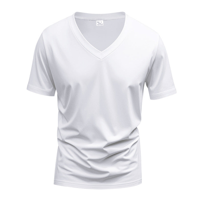 Herren nan V-Ausschnitt Funktionsshirt aus leichtem Interlock mit figurnahem Schnitt Drune