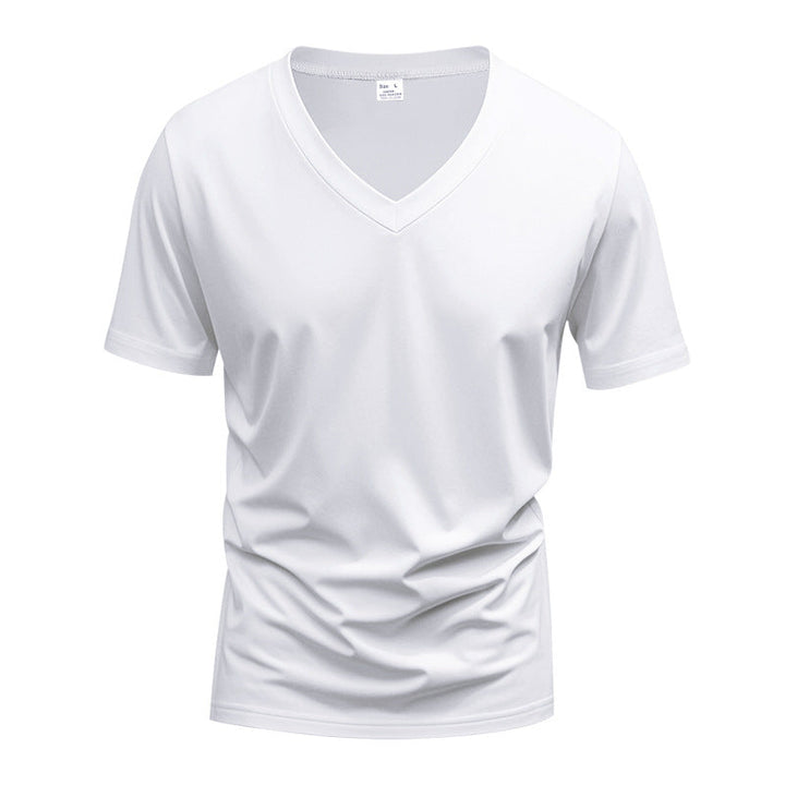 Herren nan V-Ausschnitt Funktionsshirt aus leichtem Interlock mit figurnahem Schnitt Drune