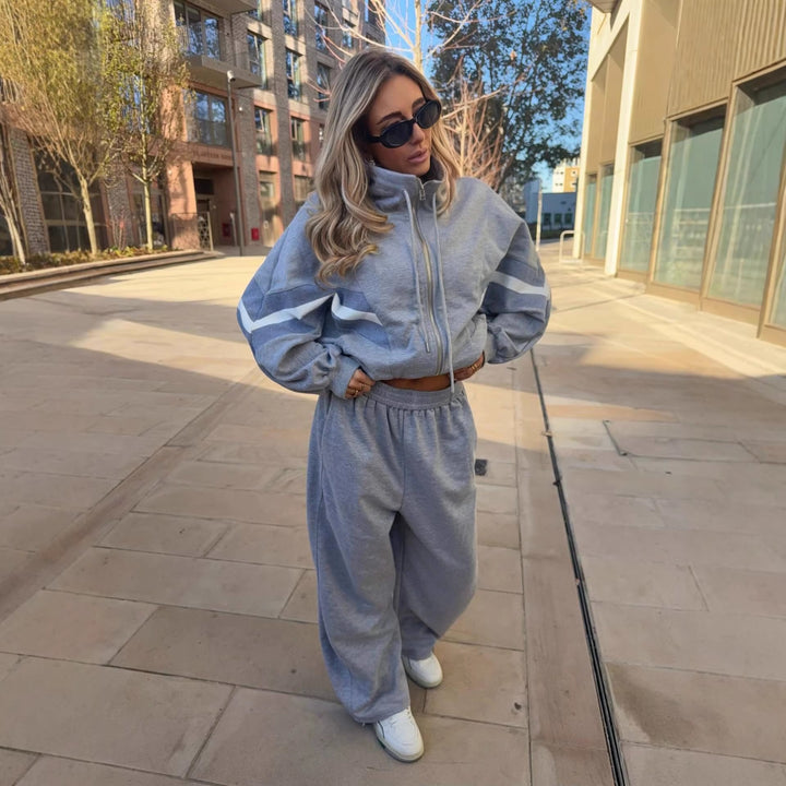 Damen Sportliche Loungewear mit weitem Schnitt und Kapuze Drune