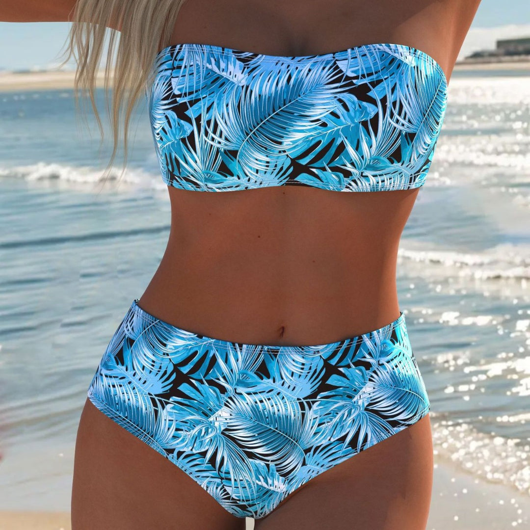 Damen Balconette Bikini mit floralem Design und verstellbaren Trägern Drune