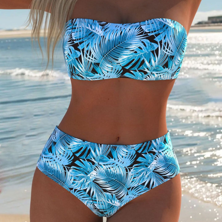 Damen Balconette Bikini mit floralem Design und verstellbaren Trägern Drune