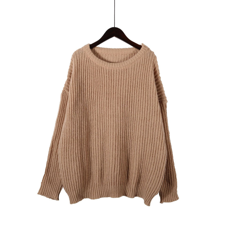 Damen Grobstrickpullover mit oversized Schnitt und lässigen Ärmeln Drune