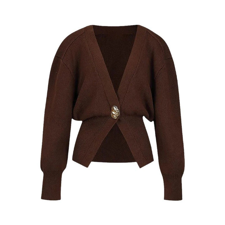 Damen modische Strickjacke mit elegantem Verschluss Drune