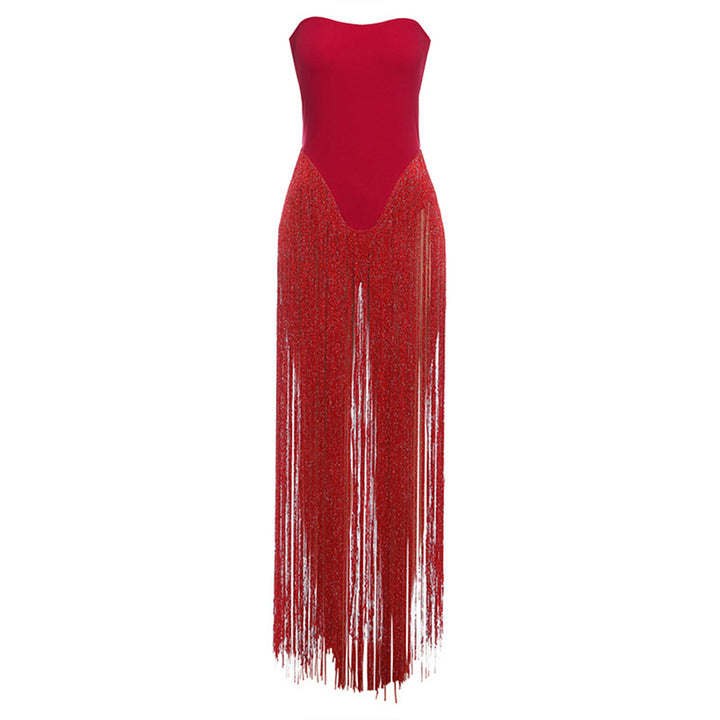 Damen Badeanzug mit fransigen Details Drune
