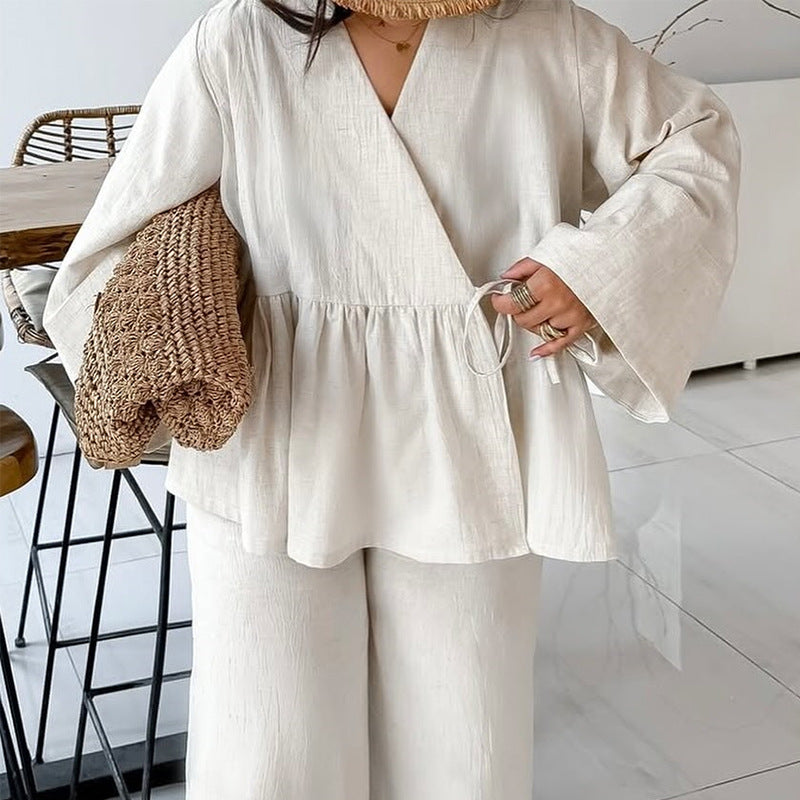 Damen Leichtes Loungewear-Set mit lockerer Passform Drune
