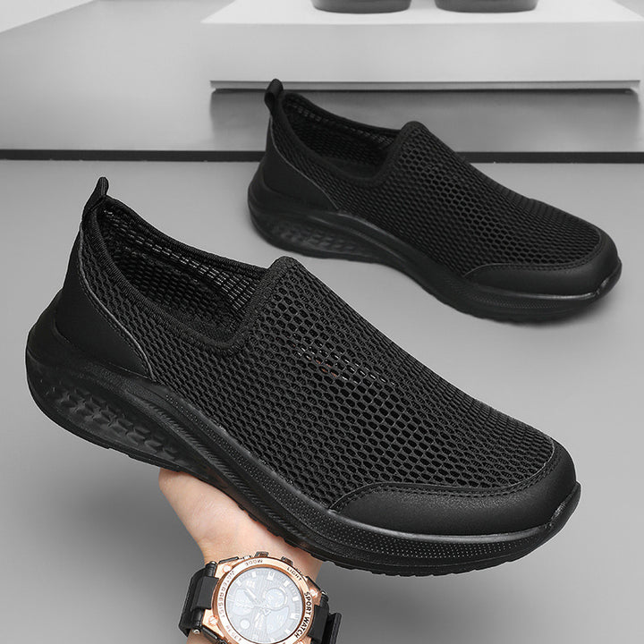 Unisex nan leichter Schlupf-Sneaker mit dreidimensionaler Netzstruktur, ergonomischer Dämpfung und Fersenlasche Drune