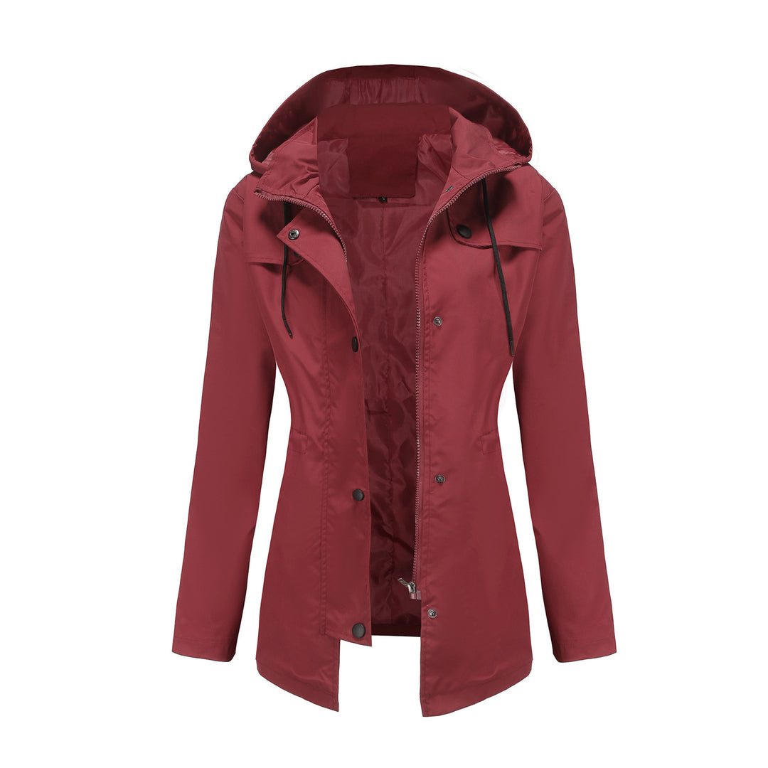 Damen wetterfeste Freizeitjacke mit verstellbarer Kapuze Drune