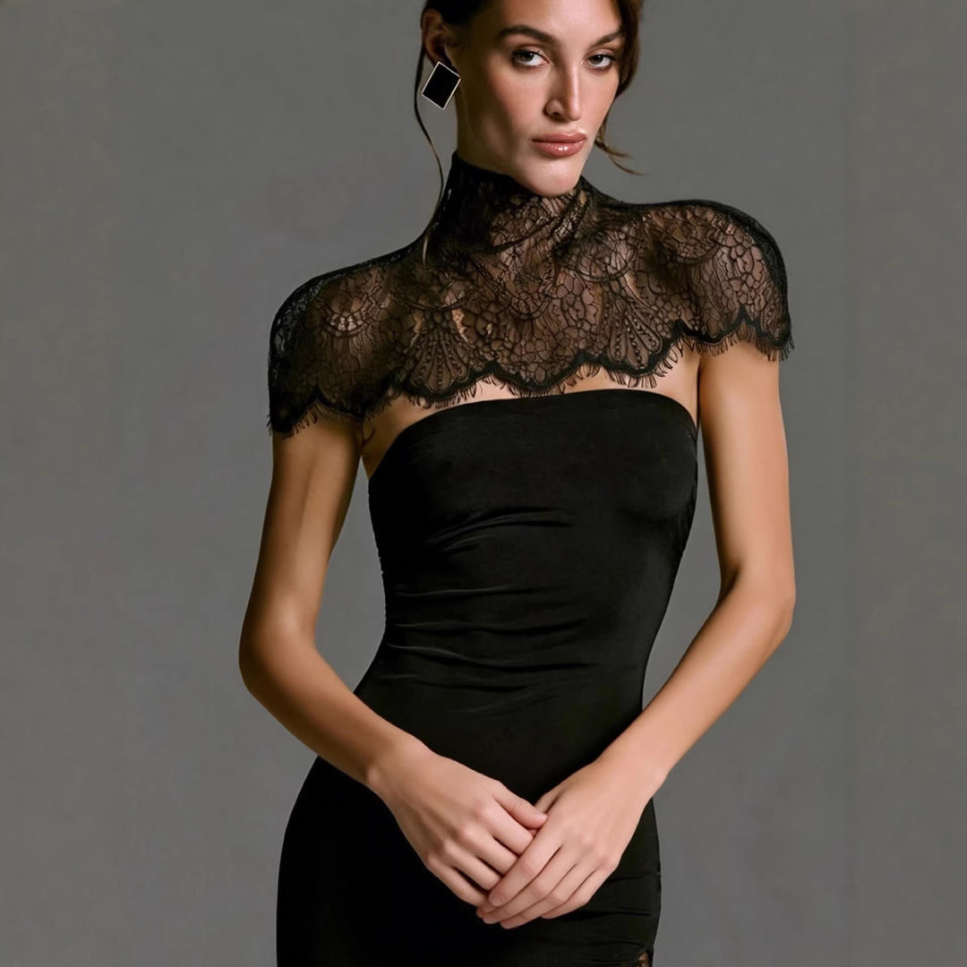 Damen Elegantes Hochzeitskleid mit Spitze und figurbetontem Schnitt Drune