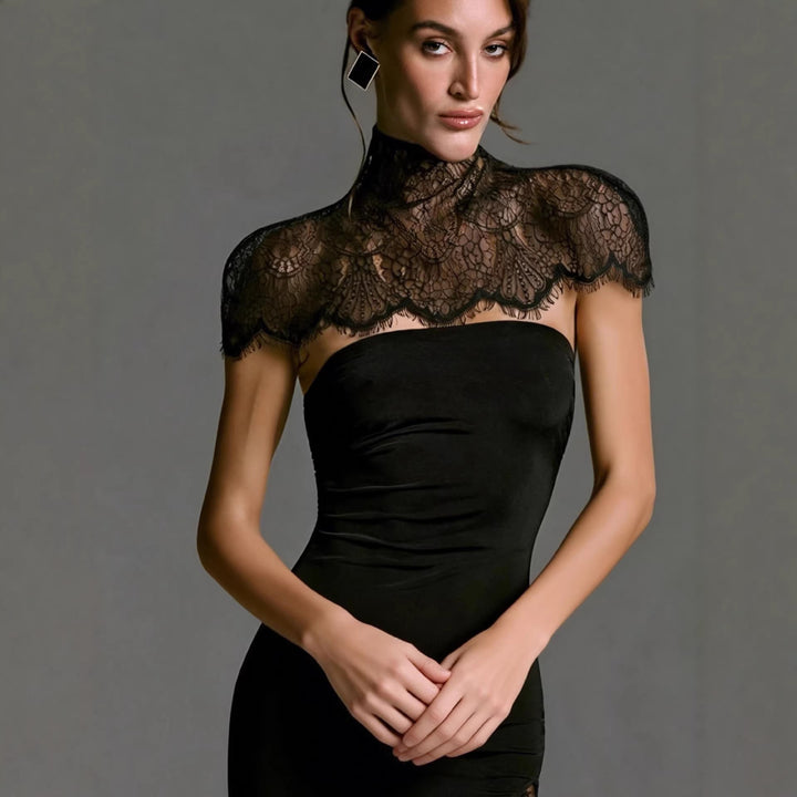 Damen Elegantes Hochzeitskleid mit Spitze und figurbetontem Schnitt Drune