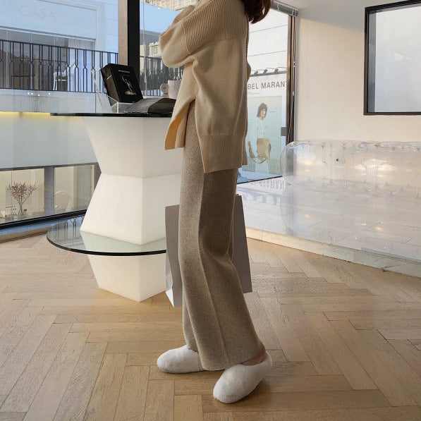 Damen Weite Palazzo-Hose aus weichem Material Drune