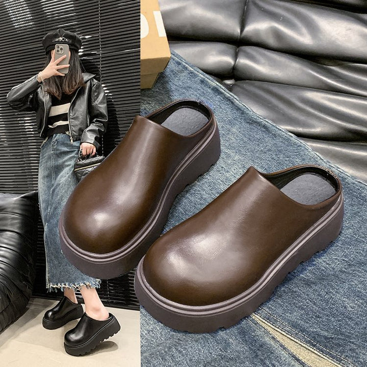 Damen stilvolle Clogs mit hohem Plateau und rutschfester Sohle Drune