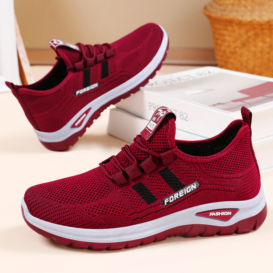 Herren nan atmungsaktive leichte Sportschuhe mit Strickobermaterial und gedämpfter Laufsohle Drune