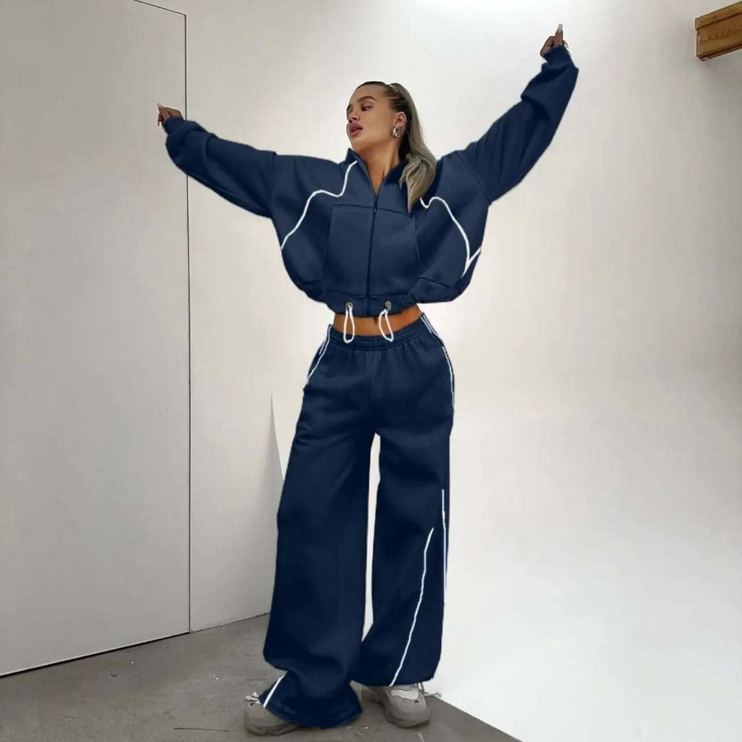 Damen Sportliche Oversized Loungewear mit reflektierenden Details Drune