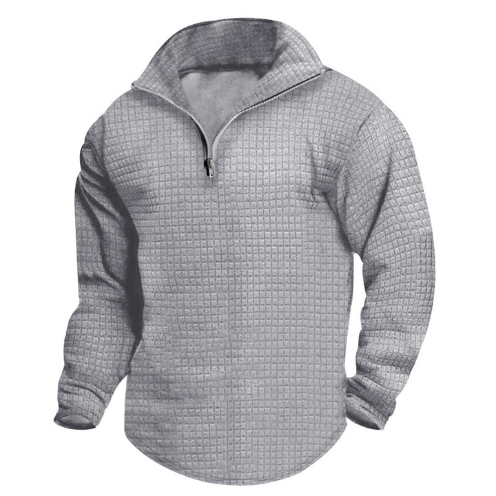 Herren modischer Fleecepullover mit praktischem Reißverschluss und strukturiertem Design Drune