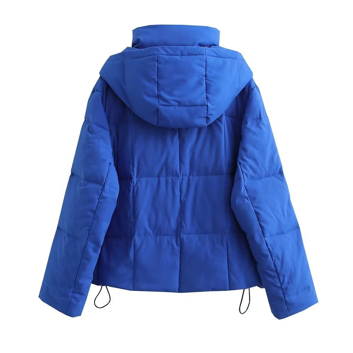 Damen Steppjacke mit hochgeschlossenem Kragen und kontrastierendem Bindegürtel Drune