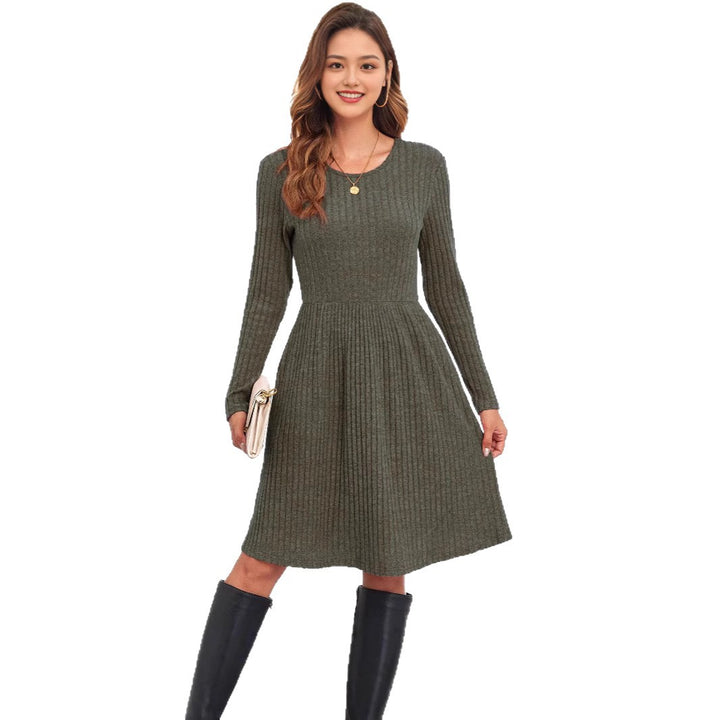 Damen Strickkleid mit lässigem Schnitt und feinem Streifenmuster Drune