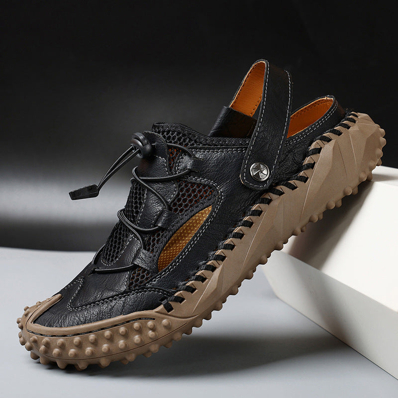 Herren Atmungsaktive Outdoor-Sandalen mit rutschfester Sohle und elastischem Verschlusssystem Drune