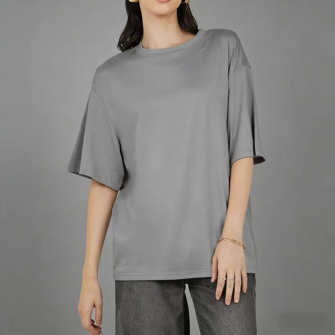 Damen Übergröße Shirt mit lässigem Schnitt und kurzarm Drune
