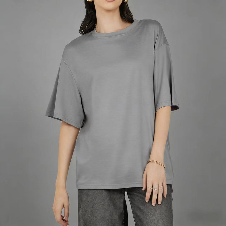 Damen Übergröße Shirt mit lässigem Schnitt und kurzarm Drune