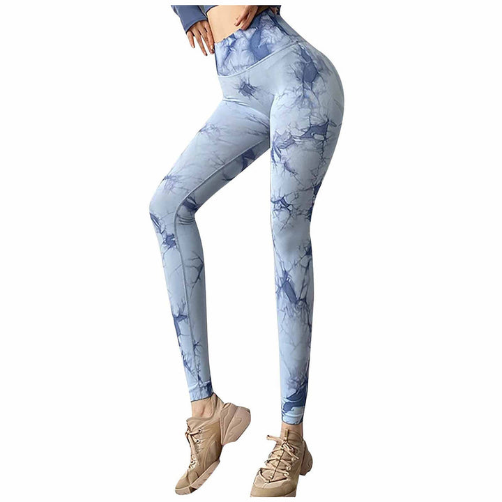 Damen High-Waist Leggings mit trendigem Batik-Muster und figurformendem Schnitt Drune