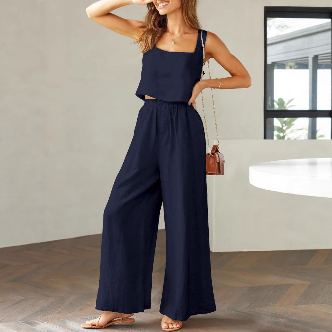 Damen luftiges Zwei-teiliges Ensemble mit lockerem Schnitt Drune