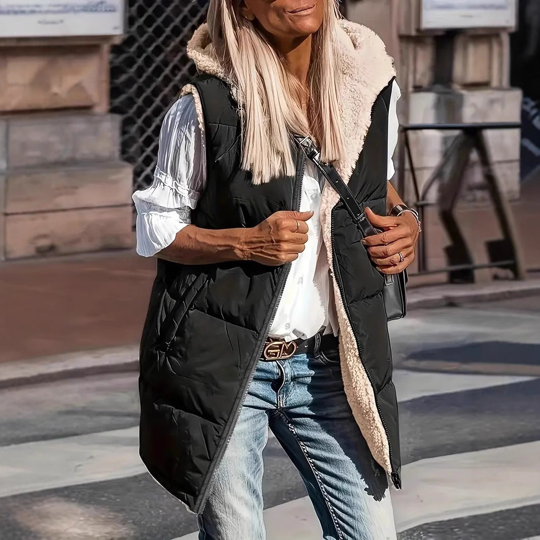 Damen Wendejacke mit sherpa Innenfutter Drune