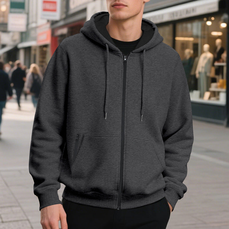 Herren Zip-Hoodie mit praktischen Taschen und atmungsaktiver Fleece-Innenausstattung Drune